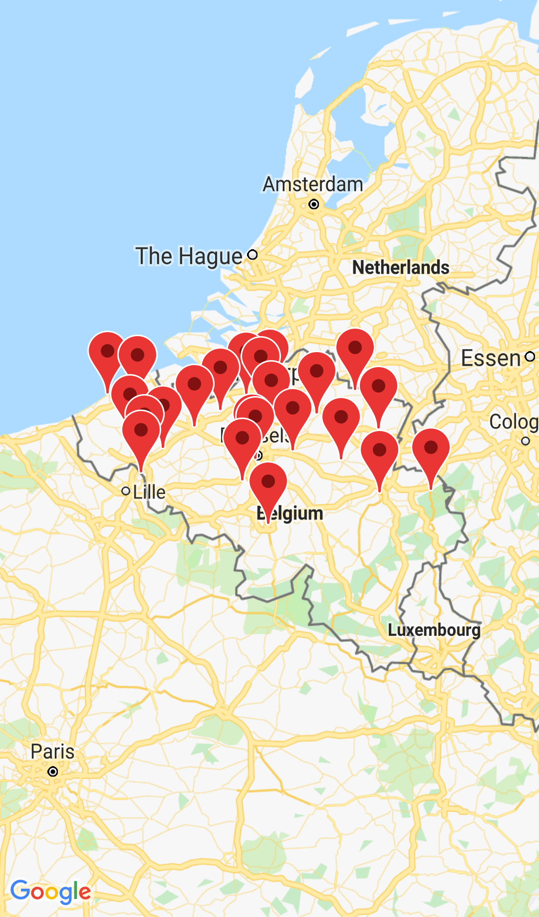 belguim map